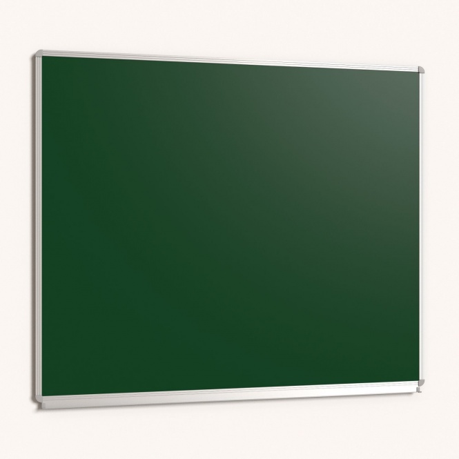 Wandtafel Stahlemaille grün, 120x100 cm, mit durchgehender Ablage, 